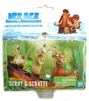 Ice Age 3 Dawn of the Dinosaurs - Scrat & Scratte Figure Set