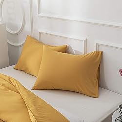 Houseri Mustard Yellow Comforter Set Queen Dark