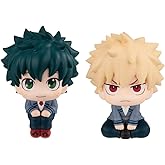 YLQANONG Midoriya Izuku Look Up Figures MHA Bakugo Anime Figure Statues Kacchan MHA Anime Action Figurine 10CM(3.94IN)