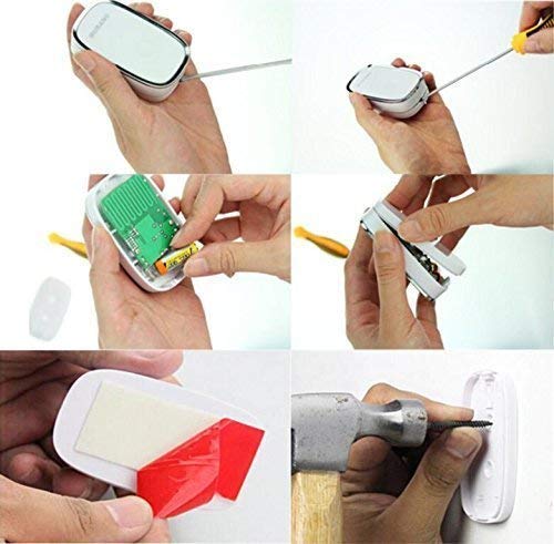 Funkklingel Türklingel,Klingel kabellos 280M Reichweite, 1 Sender und 1 Empfänger, 36 Klingeltöne, 4 Lautstärkestufen, Hausklingel Gartenklingel drahtlos Wasserdicht außen Funk Türklingel Set