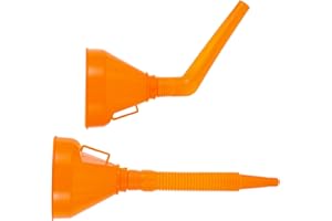FUNOMOCYA 2pcs Thickened Gasoline Funnels for Cars Motorcycles Multifunctional Fuel Funnels with Long Mouth