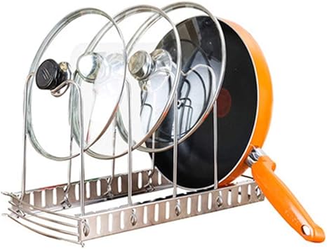 lqgpsx Cocina de Acero Inoxidable Soporte para Cacerola Rack Olla Tapa
