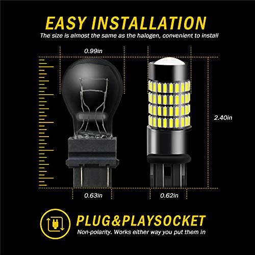 image for 7443 LED Bulbs, ANTLINE 1400 Lumens Super Bright 4014 102-SMD 7440 744