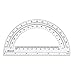 eBoot 12 Pack Plastic Protractors 180 Degrees, 6 Inches, Clear
