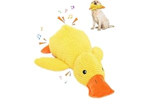 Mellow Calming Duck Toy for Dogs, 2026 New Interactive Crinkle Toy with Quack Sound for Dogs Teeth, Soft Stuffed Plush Mellow