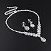 UDYLGOON UDORA Rhinestones Necklace Earrings Jewelry Sets for Bridal Wedding Party (T1219)