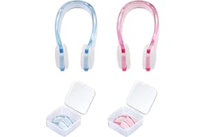 DreamAug Swimming Nose Clips 2-Pack – Soft Silicone Waterproof Nose Plugs with Storage Cases, Non-Slip & Comfortable Fit for 