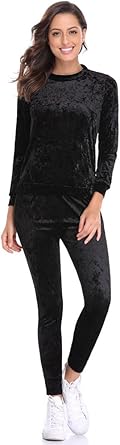 crushed velvet sweatsuit