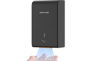 JETWELL ADA Compliant Hand Dryer, ABS Plastic Cover Hard Wired Design, AC 110V-130V JW2825 (Black)