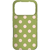 Aesthetic Coquette Light Pink and Green Polka Dot Case for iPhone 17 Pro