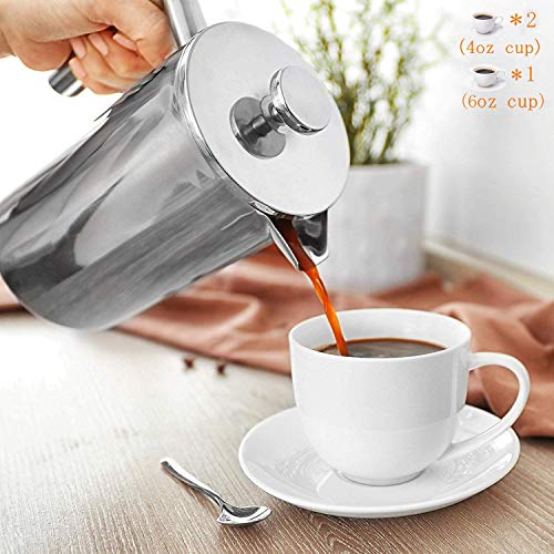 French Presses Coffee Maker 12oz/350ml Stainless Steel & Heat