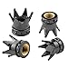 4X Black 8mm Crown Tire Wheel Air Valve Stem Cap for Car Truck Chevy Dodge GMC Ford