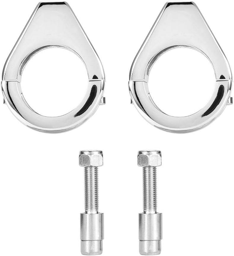 Tbest Turn Clamps,Motorcycle Turn Relocator replacement fork Clamps Aluminium Alloy Motorcycle Modified Turn Light Mount Bracket 41mm replacement fork Clamps(Black)