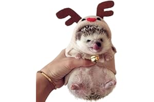 Hedgehog Costume Reindeer Clothes for Hedgehogs Small Animal Apparel Polar Fleece Handmade Hedgehog Hoodie Dress Up Accessori