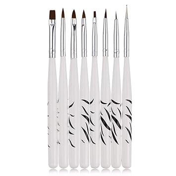 Amazon Com 8pcs Set Zebra Printed Uv Gel Nail Art Brush Polish Amazon Com 8pcs Set Zebra Printed Uv Gel Nail Art Brush Polish