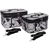 World Traveler Paisley Print Collection Cosmetic Train Case ( 2 piece set)