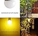 Taysing Dusk to Dawn Light Bulbs Auto On/Off 40 Watt Equivalent Smart Light Sensor LED Bulb Security Bulb Outdoor Night Light Bulb Garage Porch 5W 500lm E26 Amber Yellow 2 Pack