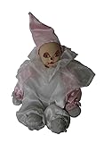 Clown Porcelain Doll 6 Inches Pink
