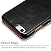 iPhone 6 / 6s Case, Benuo [Card Slot Luxury Series] [Genuine Leather] Folio Flip Corrected Grain Leather Case [2 Card Slots] with Magnetic Closure for iPhone 6s / 6 4.7 inch (Black)