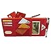 AUDEW Multi-function Car Visor Organizer Pouch, Card Storage Holder, Sun Shade Pouch Bag, CD Storage for Auto Vehicle Truck Red