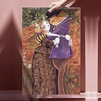 Canvas Wall Art Cute Cat Canvas Prints Home Artwork Decoration for Living Room,Bedroom - 12x18 inches