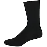 MeMoi Women's Essential Roll Cuff Rayan Blend Crew Socks