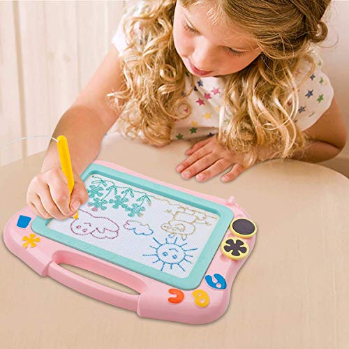 Magnetic Drawing Doodle Board for Kids, Colorful Sketching Erasable Doodle Pad, Painting Writing Learning Gift for Children (Travel Size) - Thumbnail 6