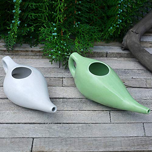 SoulGenie Classico Leak Proof Durable Ceramic Neti Pot - Comfortable Grip - Microwave and Dishwasher Friendly - White - Image 7