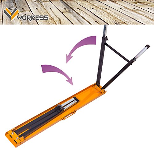 Multi Purpose Steel Sawhorse, Folding Legs Height Adjustable 330 Lbs Load Capacity Per Unit Twin Pack WK-SH032T
