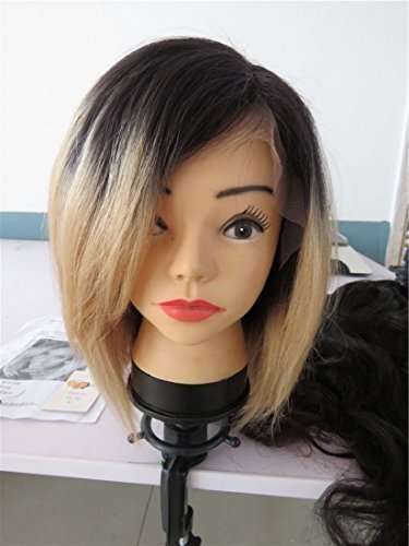 Human Virgin Hair Blonde Ombre Two Tone Beyonce Bob Glueless Lace