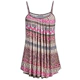 Women Tops Summer Printed Sleeveless Vest Sling Blouse Tank Tops