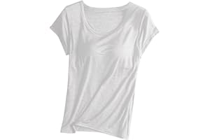 FLOLEO Womens Tank Tops with Built in Bra Sleeveless Soft Tank Tops Solid Scoop Neck Shirts Basic Workout Tops Undershirt Tee