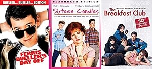 Image of Sixteen Candles & Breakfast Club + Ferris Bueller's Day Off... Fun Comedy 80's High School Teen movie Set