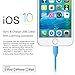 Lightning Cable, Apple Certified MFI EZOPower Lightning 8-Pin 6 Feet USB Sync & Charge Data Cable - Blue