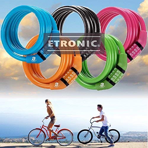 ETRONIC Security Multi-Purpose Self Coiling Cable Lock M4, 4-Feet x 5/16-Inch - Black - Thumbnail 6