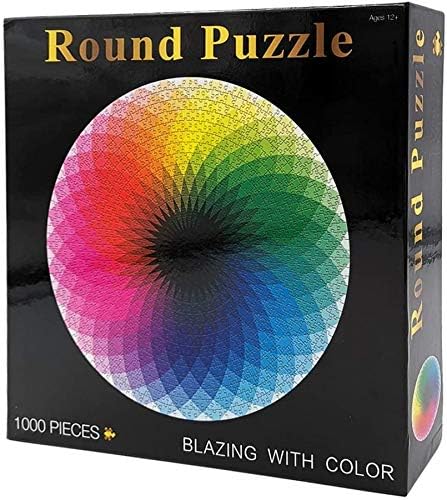 Gradient Color Rainbow Round Puzzle for 1000 Pieces for Adults Children's Puzzle Toy