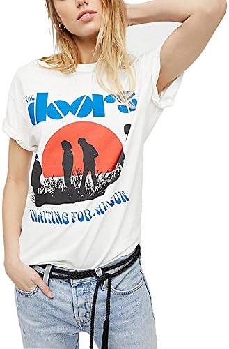 T Shirts Women White Summer Funny Vintage Festival Beach Graphic Tee Tops
