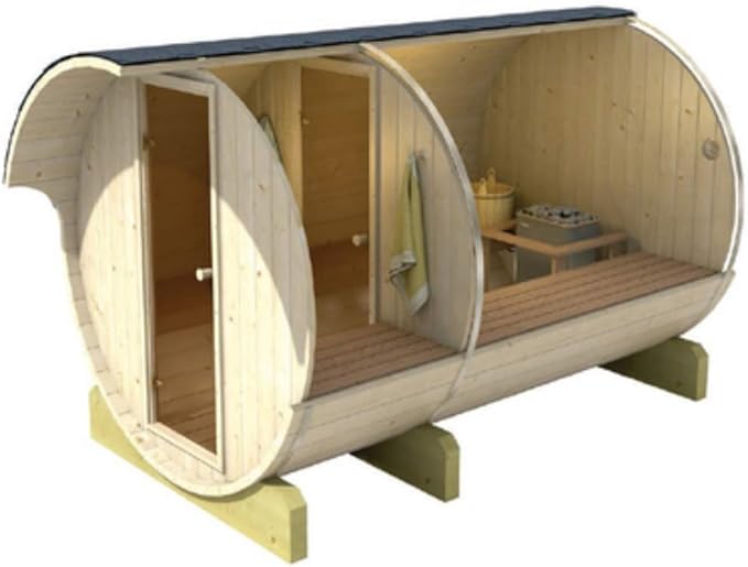SERENDIPITY BAZAR Sauna Barril 330 Sauna finlandesa Forma Barril