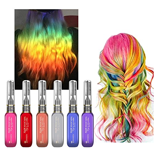 Galleon 6 Colors Temporary Hair Color Chalk Set Efly Instantly