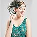 BABEYOND 1920s Flapper Earrings 20s Great Gatsby Earrings Vintage 20s Flapper Accessories Gatsby Costume Accessories (Green-1)