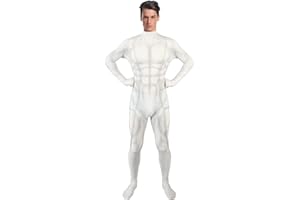 EASUIT Men's Muscle Bodysuit Jumpsuit Full Body Compression Athletic Suit Outfit Halloween Costume for Adult