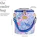Lilly Pulitzer Pink/Blue Insulated Soft Beach Cooler with Adjustable/Removable Strap and Double Zipper Close, Kaleidoscope Coral