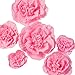 Ling's moment Paper Flowers Decorations, 6 X Pink Crepe Paper Flowers, Large Paper Flowers for Nursery Wall Wedding Backdrop Party Bridal Party Archway, Christmas Decorations