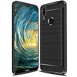 Suensan Huawei P20 Lite Case,Huawei Nova 3E Case, TPU Shock Absorption Technology Raised Bezels Protective Case Cover for Huawei P20 Lite Smartphone (Black)