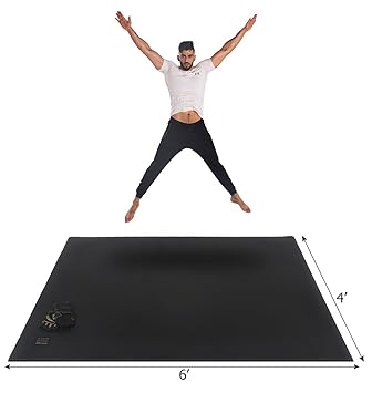 Gxmmat Large Exercise Mat 6 X 4 X 7mm Ultra Durable Non Slip Thick