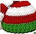 Eyourhappy Christmas Green Red Crochet ELF Long Tail Pom-pom Hat for Baby Toddlers