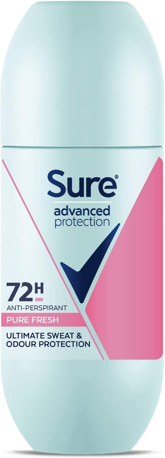 Sure Advanced Protection Pure Fresh 72h protection deodorant Antiperspirant Roll On for 2x more