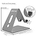 OMOTON Upgraded Aluminum Cell Phone Stand, C1 Durable Cellphone Dock with Protective Pads, Smart Stand Designed for iPhone 14 Plus, 14/13/12/11 Pro Max XR XS, iPad Mini, Android Phones, Grey