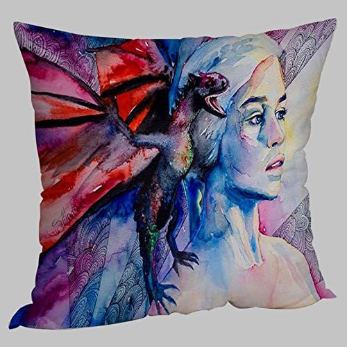 LOVEPreferred Targaryen Water Color game of thrones Simple Home Decor Design Throw Pillow Case Decor Cushion Covers Square 20*20 Inch Beige Cotton Blend Linen for Sofa, car, Bedding