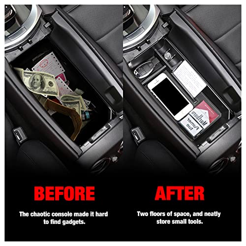 Flashark Benz Center Console Organizer Tray Armrest Secondary Storage
